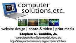 computer solutions, etc. business card