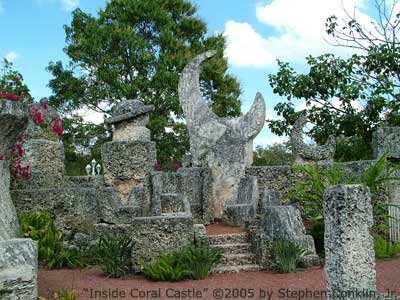 Inside the Coral Castle Courtyard