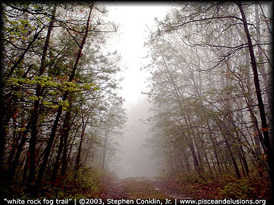 White Rock Fog Trail, by Stephen Conklin, Jr., pisceandelusions.org