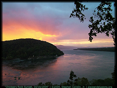"chickee's rock sunset" | &copy;2004, Stephen Conklin, Jr. | www.pisceandelusions.org