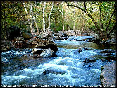 "autumn at aberdeen mills" | &copy;2004, Stephen Conklin, Jr. | www.pisceandelusions.org