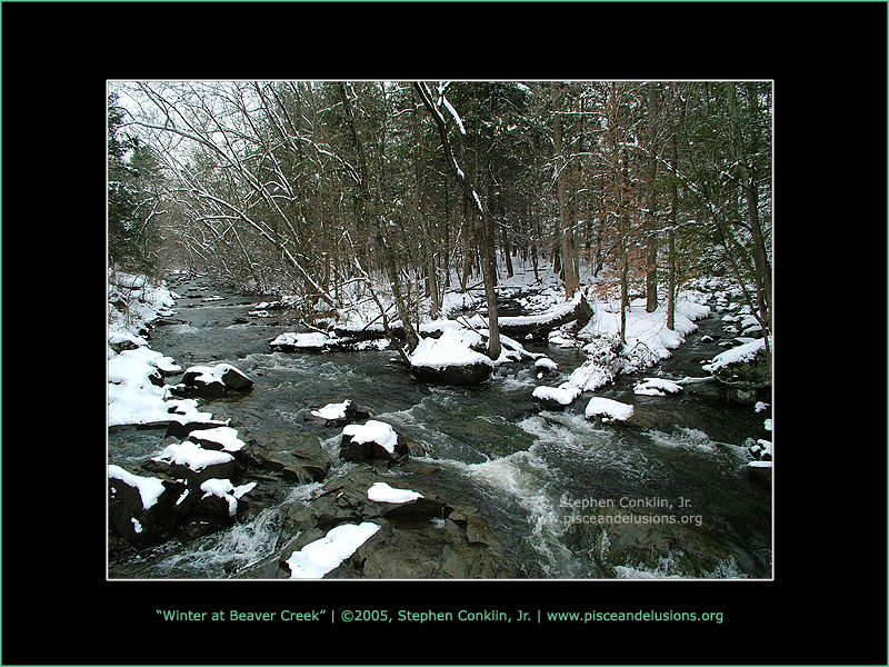 Winter Over Beaver Creek, by Stephen Conklin, Jr. - www.pisceandelusions.org