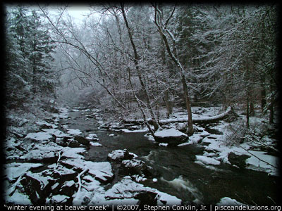 Winter Evening at Beaver Creek, Lewisberry, PA