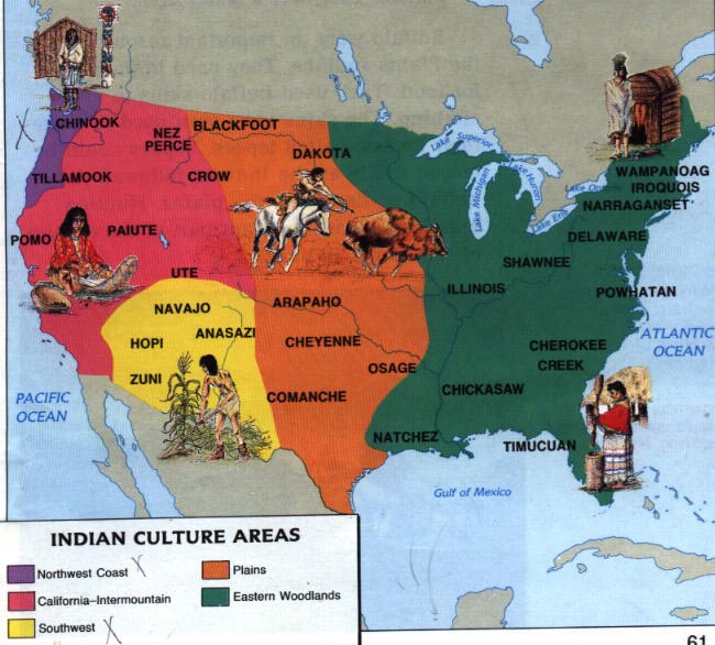 piscean Delusions Map Of The Native American Cultures