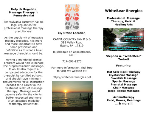 WhiteBear Energies Professional Massage, Harrisburg PA