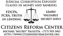 Citizen's Reform Center - The Truth About Our Money System