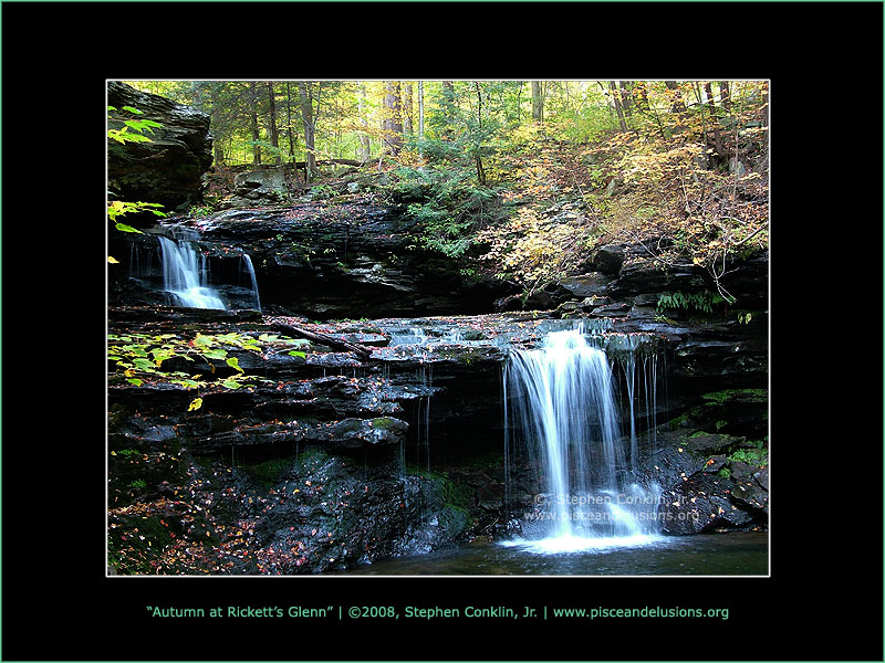 Autumn at Rickett's Glenn, by Stephen Conklin, Jr. - www.pisceandelusions.org