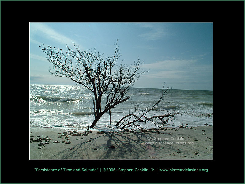 Fading Away, Ocean Waves Receeding from the Coastline, by Stephen Conklin, Jr. - www.pisceandelusions.org