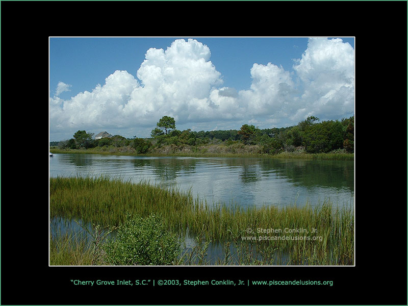 Cherry Grove Inlet, South Carolina by Stephen Conklin, Jr. - www.pisceandelusions.org
