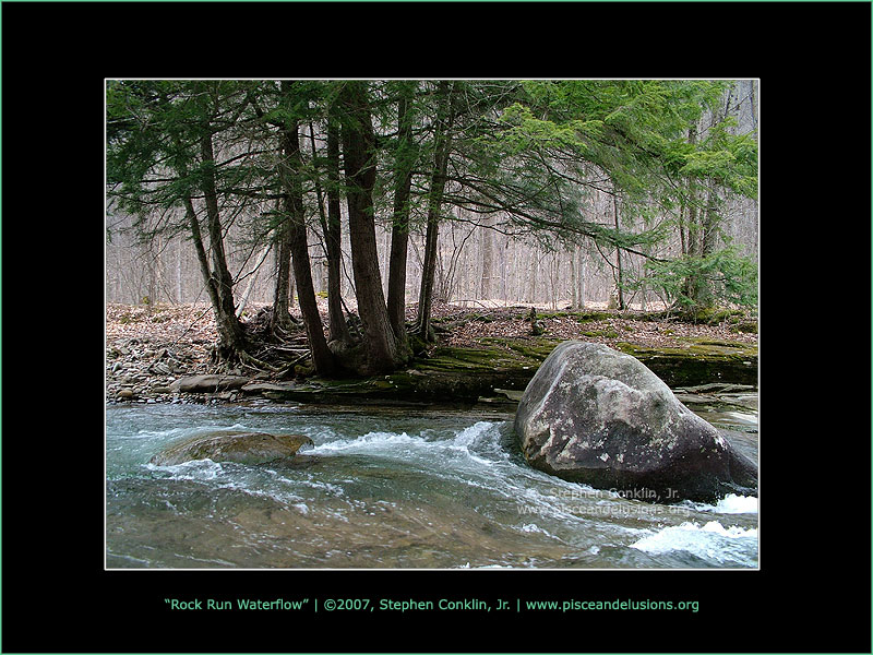 Rock Run Waterflow, by Stephen Conklin, Jr. - www.pisceandelusions.org