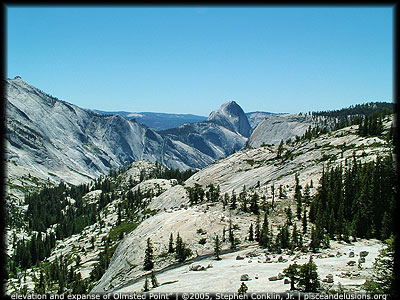 "elevation and expanse at Yosemite" | &copy;2005, Stephen Conklin, Jr. | pisceandelusions.org