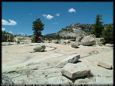 "on top of Olmsted Point in Yosemite" | &copy;2005, Stephen Conklin, Jr. | pisceandelusions.org