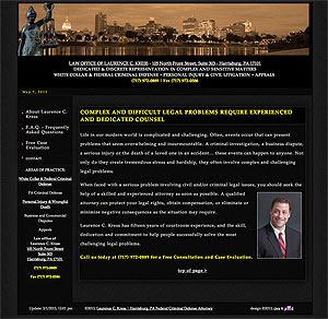 Laurence C. Kress Harrisburg Attorney Website Screenshot